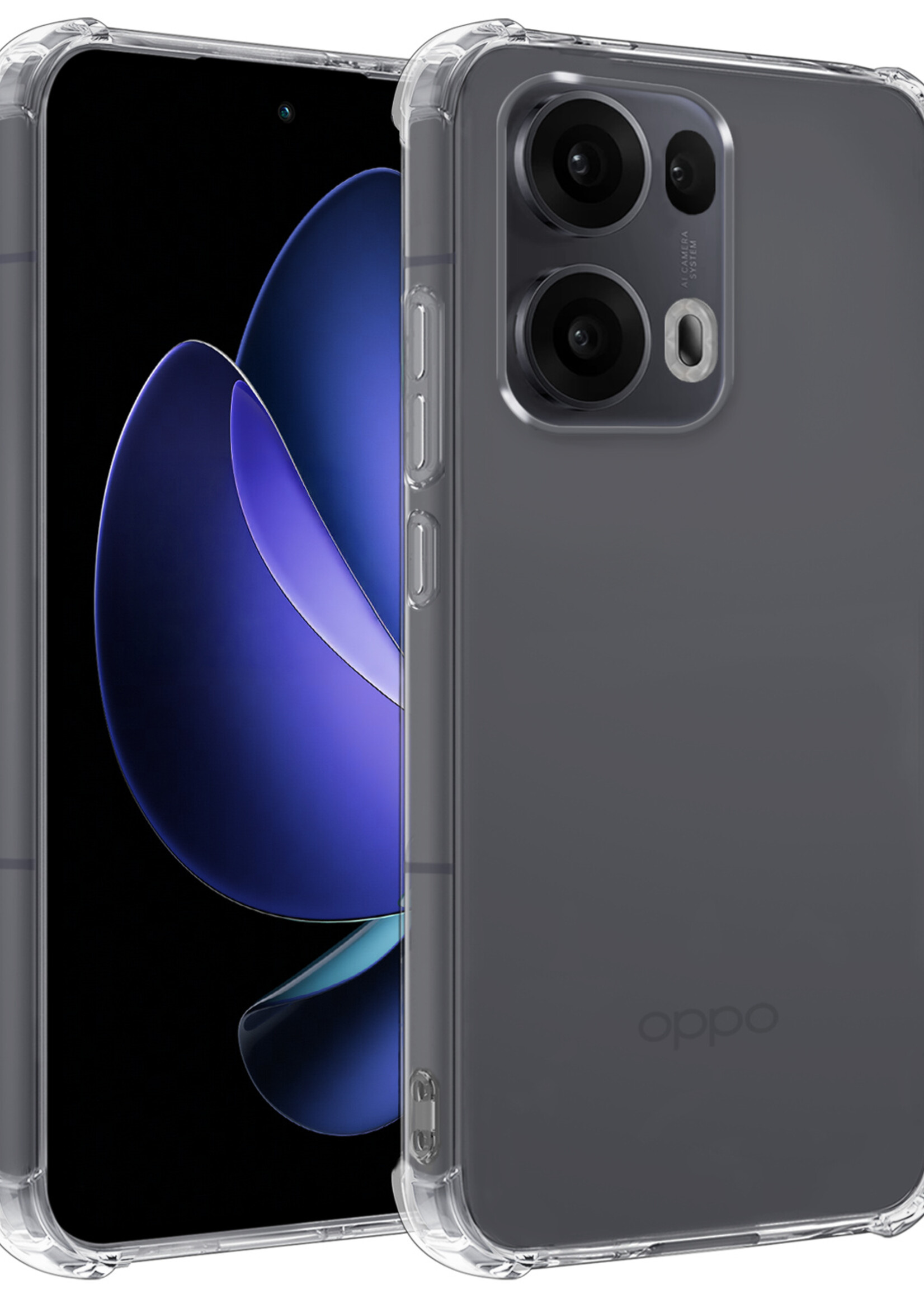 BTH BTH Oppo Reno13 Pro Hoesje Shockproof - Transparant