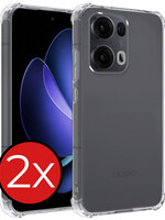 BTH BTH Oppo Reno13 Pro Hoesje Shockproof - Transparant - 2 PACK