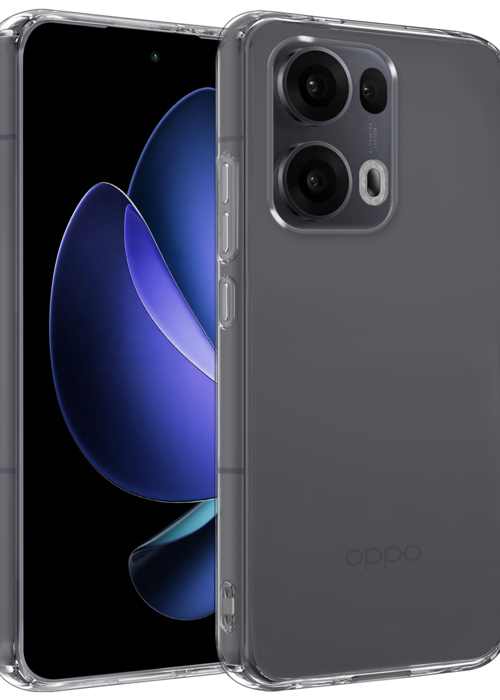 BTH BTH Oppo Reno13 Pro Hoesje Siliconen - Transparant