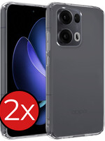 BTH BTH Oppo Reno13 Pro Hoesje Siliconen - Transparant - 2 PACK