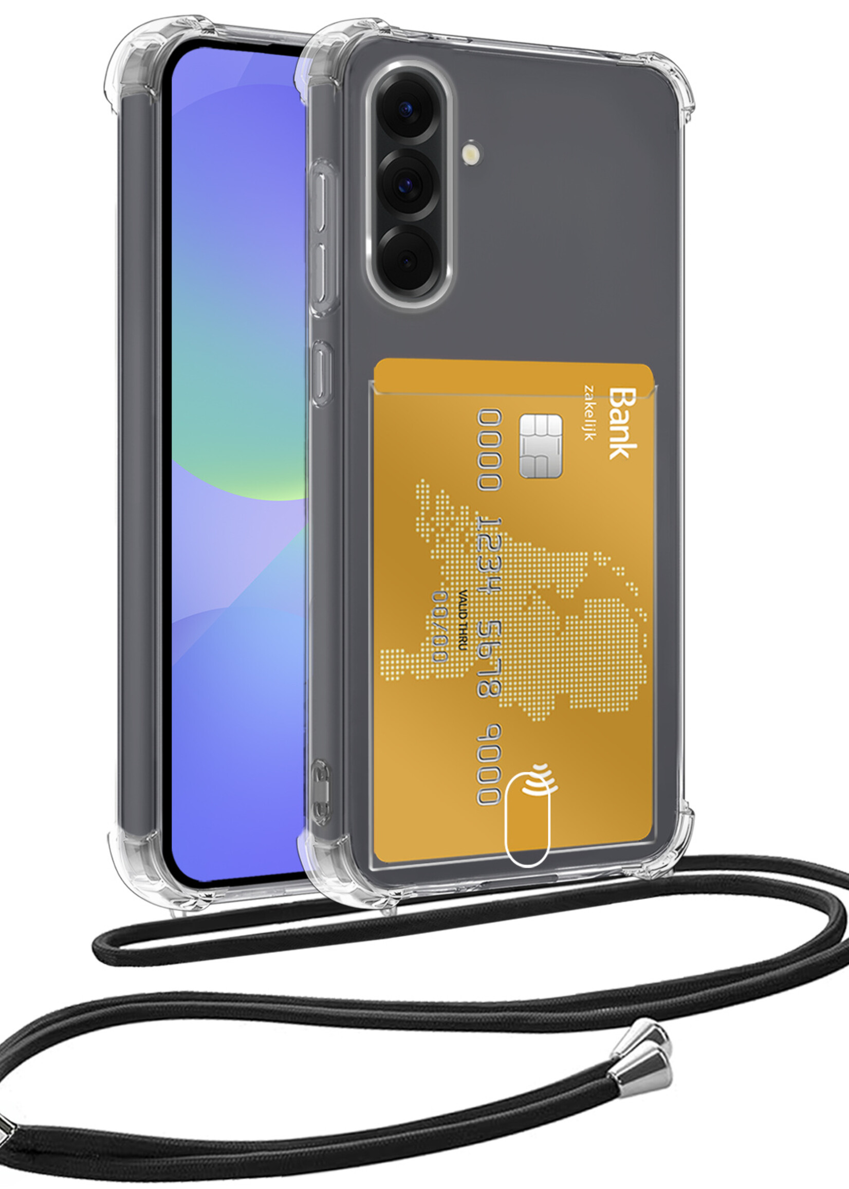BTH BTH Samsung Galaxy A36 Hoesje Pashouder met Koord
