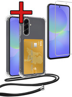BTH BTH Samsung Galaxy A36 Hoesje Pashouder met Koord Met Screenprotector