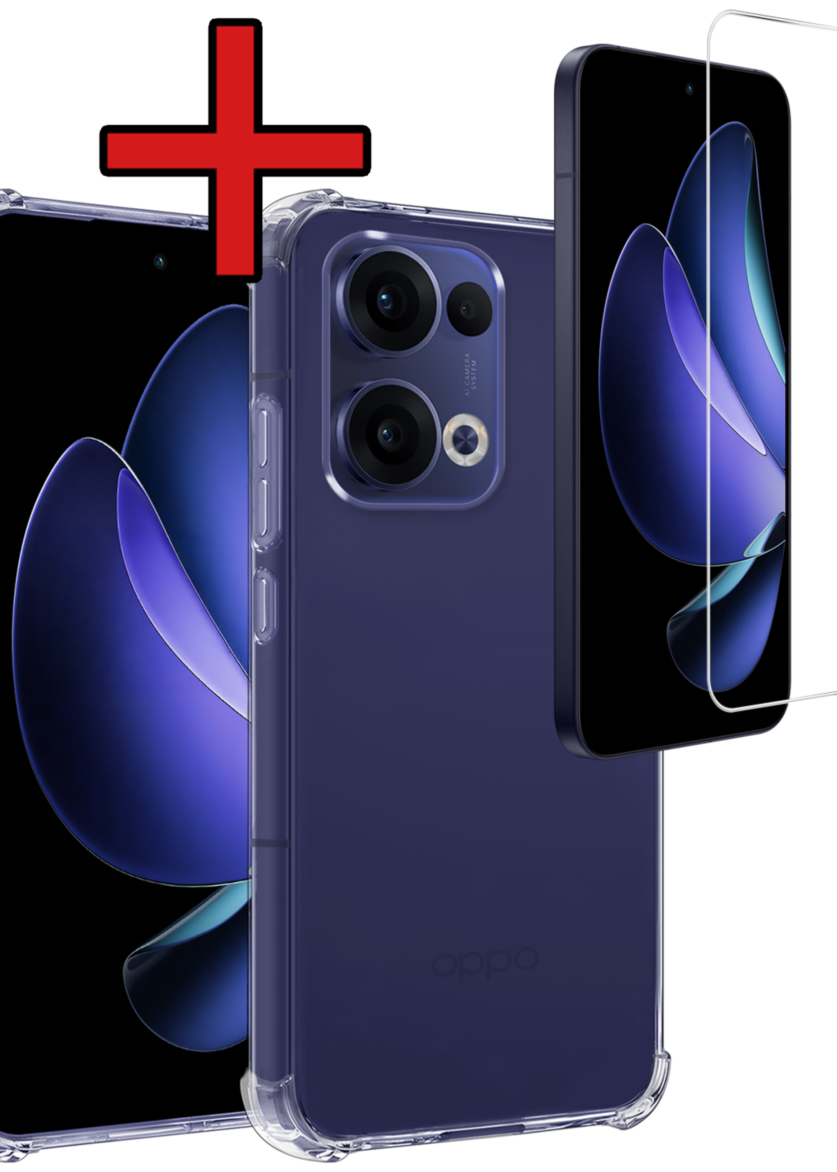 BTH BTH Oppo Reno13 Hoesje Shockproof Met Screenprotector