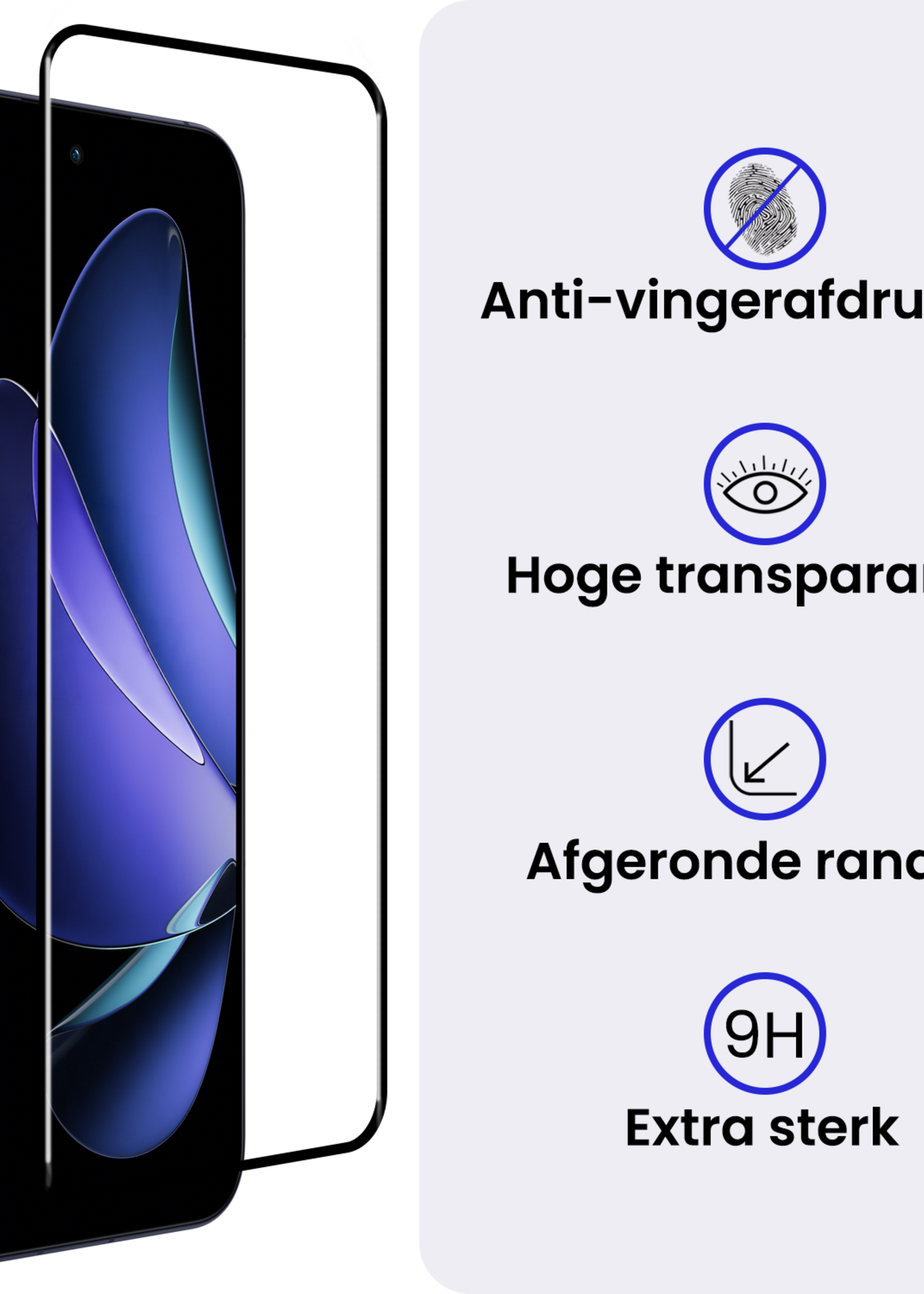 BTH BTH Oppo Reno13 Pro Hoesje Siliconen Met Screenprotector - Transparant