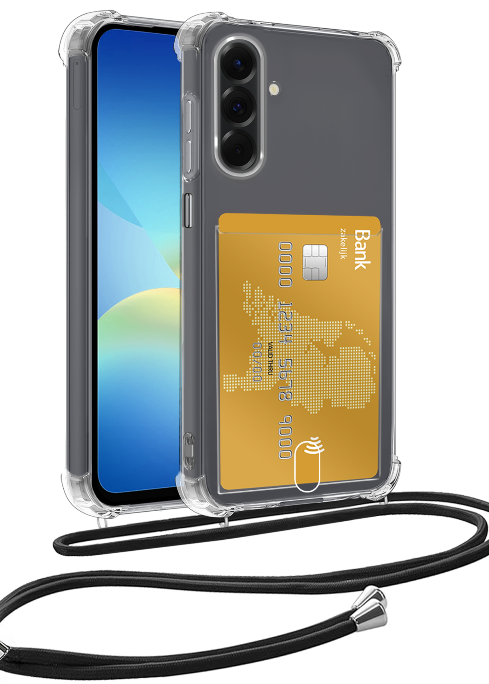 BTH BTH Samsung Galaxy A26 Hoesje Pashouder met Koord
