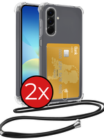 BTH BTH Samsung Galaxy A26 Hoesje Pashouder met Koord - 2 PACK