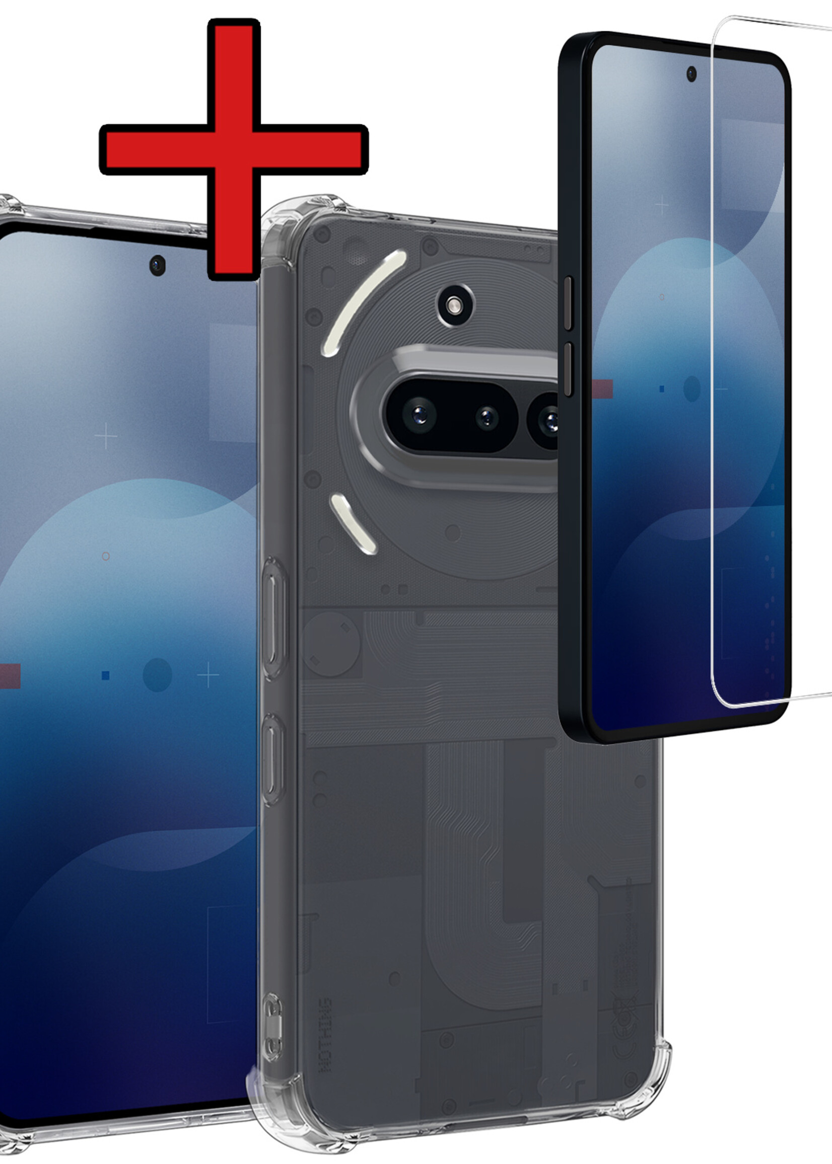 BTH BTH Nothing Phone (3a) Hoesje Shockproof Met Screenprotector