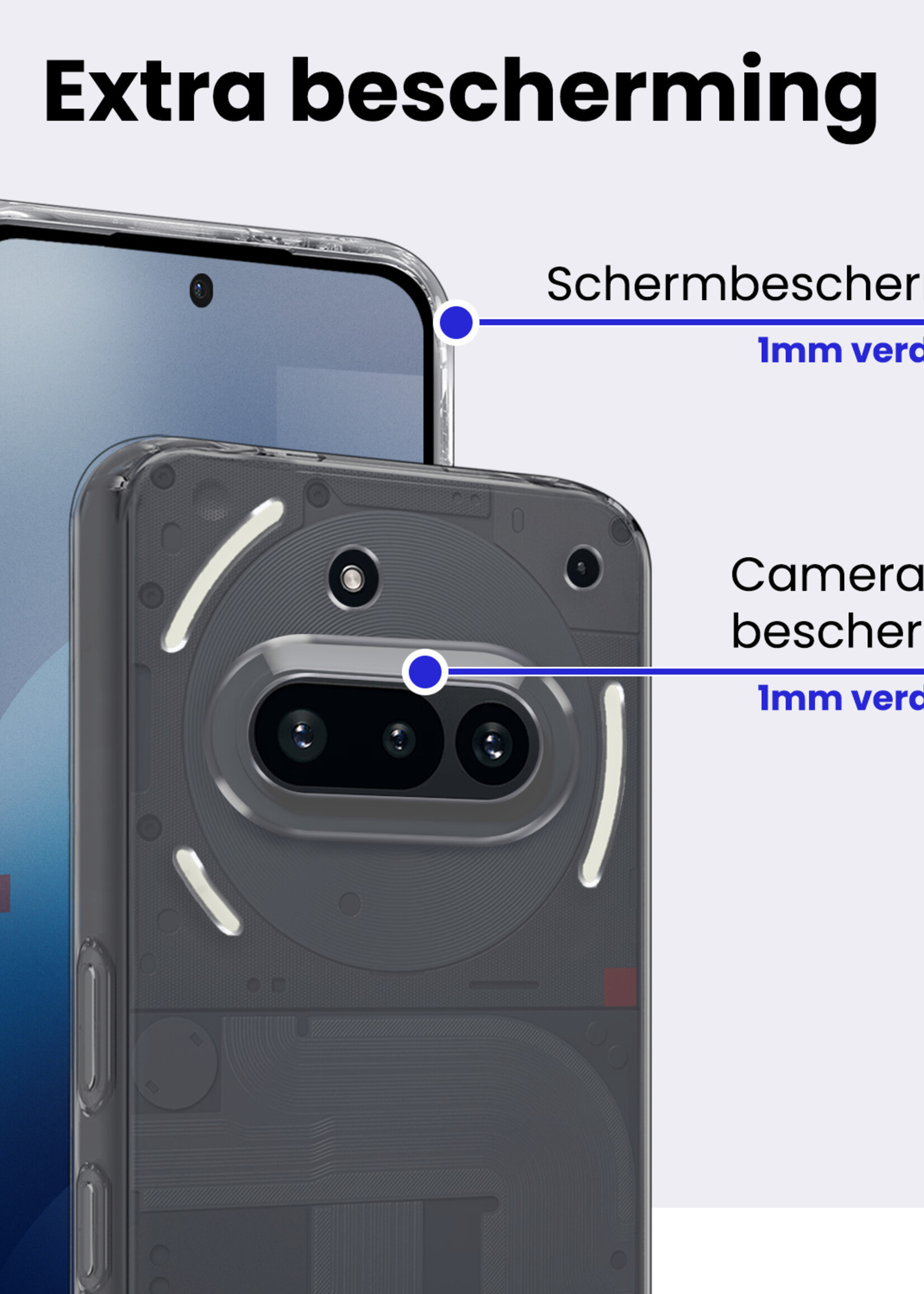 BTH BTH Nothing Phone (3a) Hoesje Siliconen - Transparant