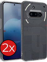 BTH BTH Nothing Phone (3a) Hoesje Siliconen - Transparant - 2 PACK