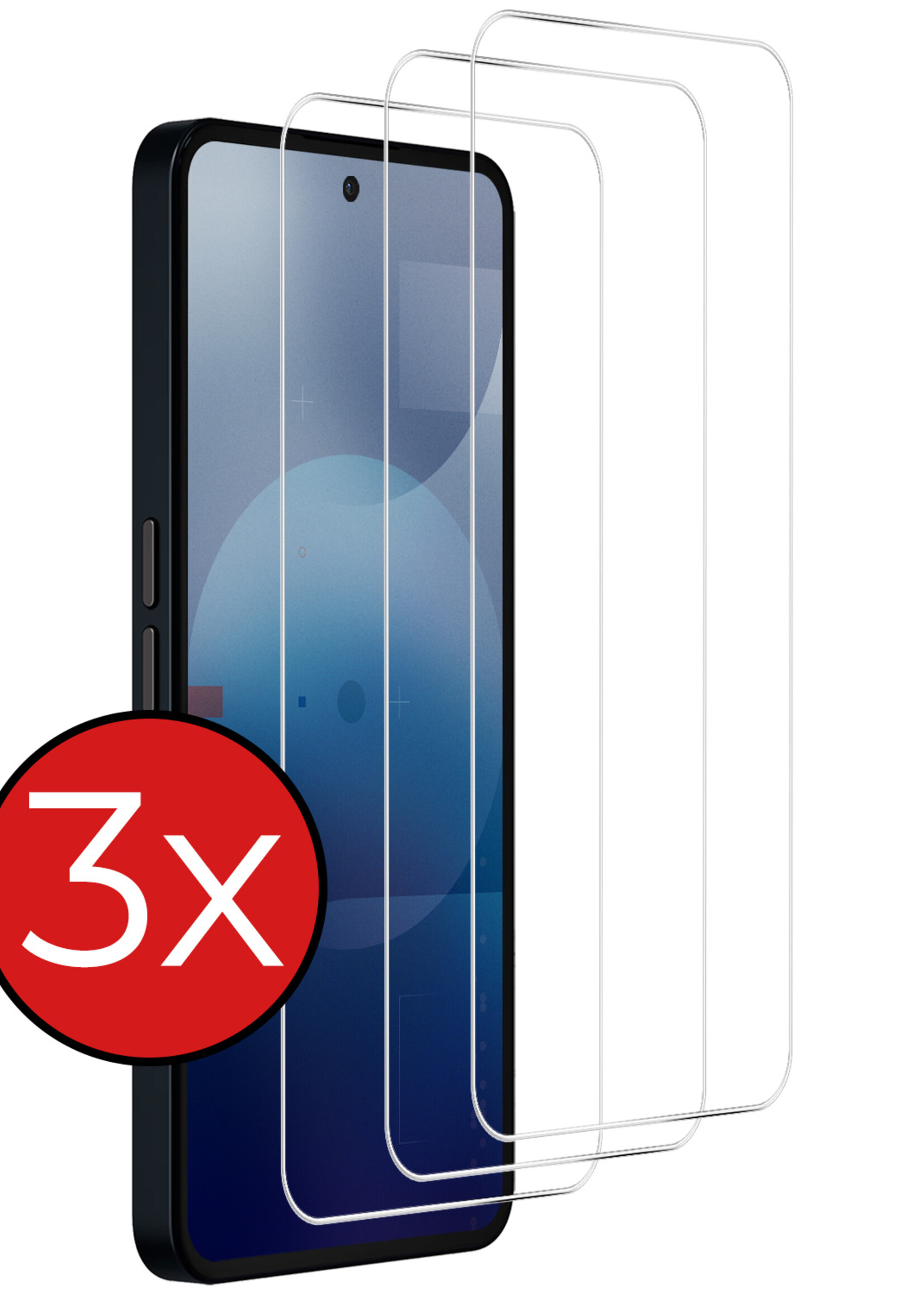 BTH BTH Nothing Phone (3a) Pro Screenprotector Glas  - 3 PACK