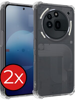 BTH BTH Nothing Phone (3a) Pro Hoesje Shockproof - Transparant - 2 PACK