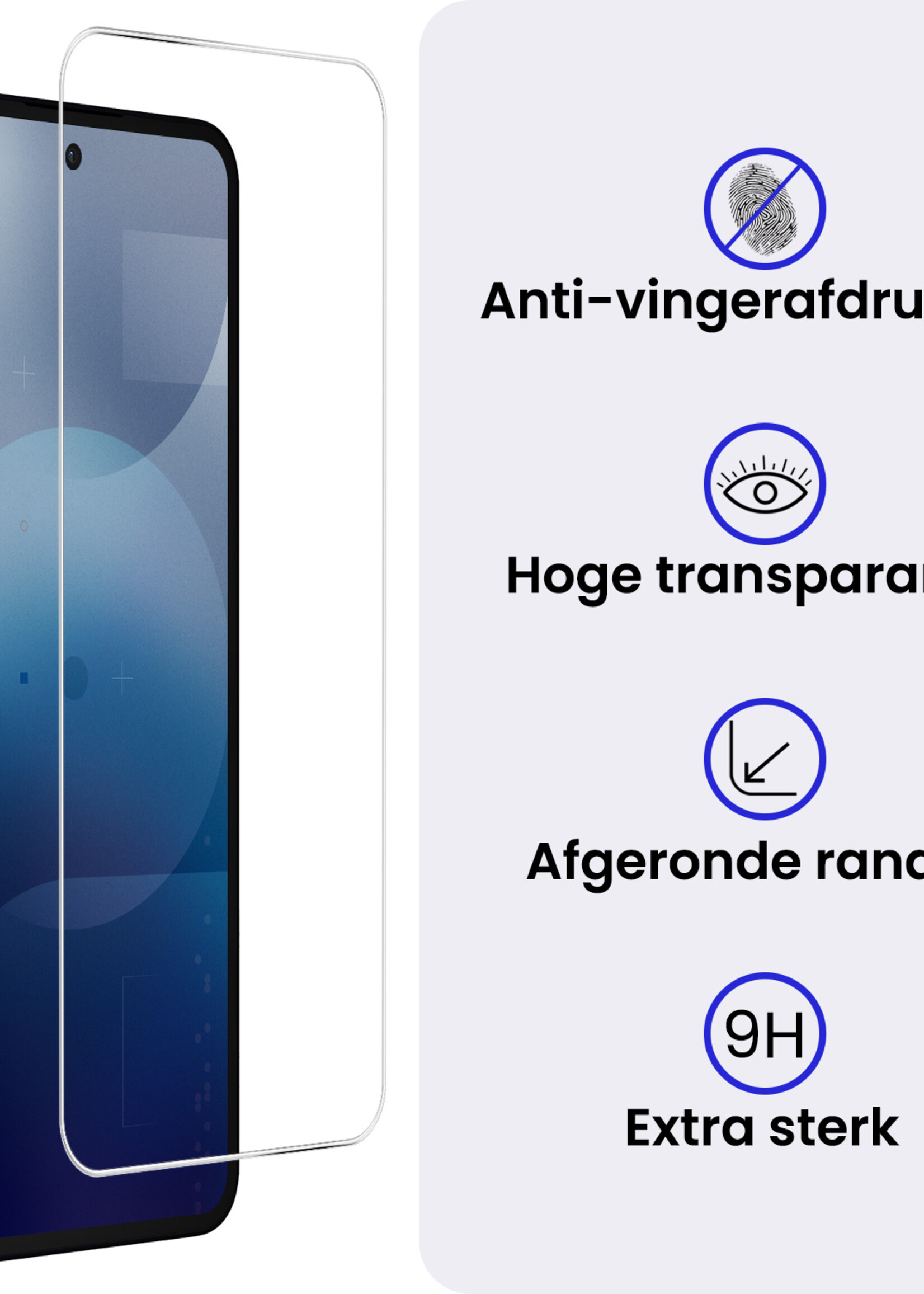BTH BTH Nothing Phone (3a) Pro Hoesje Siliconen Met Screenprotector - Transparant