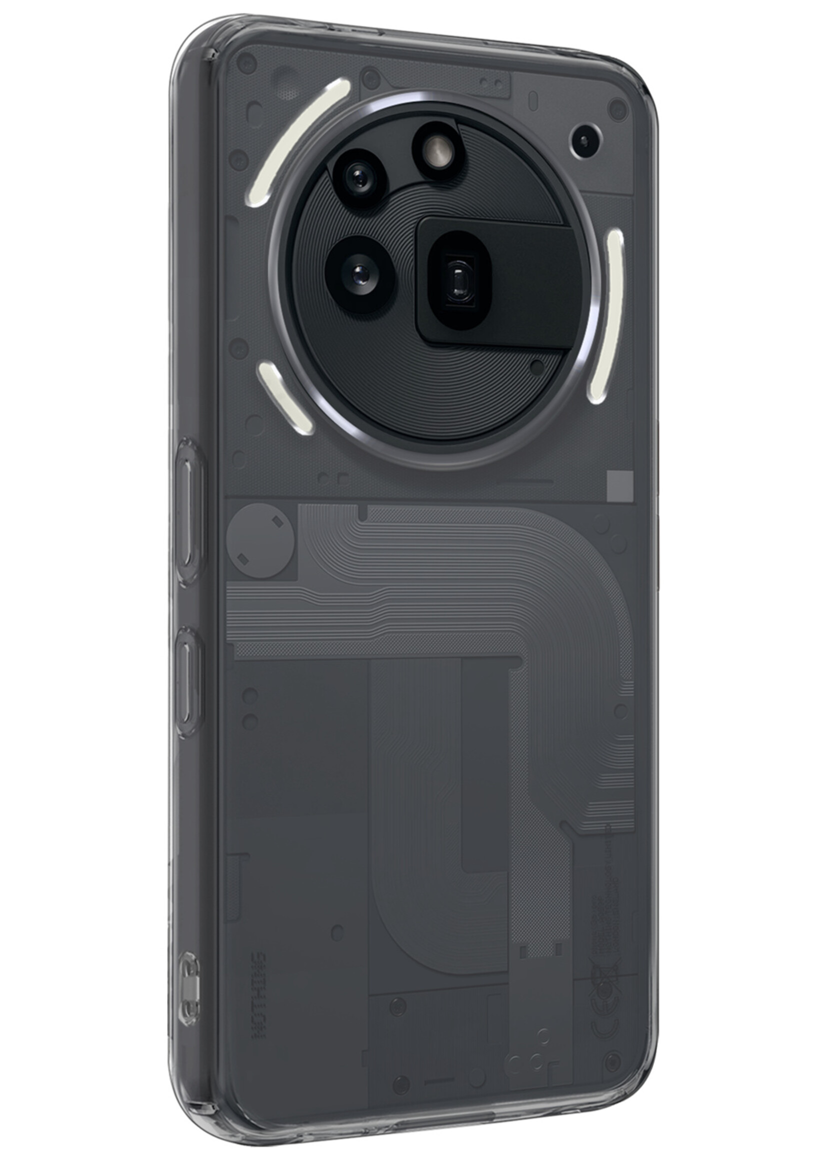 BTH BTH Nothing Phone (3a) Pro Hoesje Siliconen Met Screenprotector - Transparant