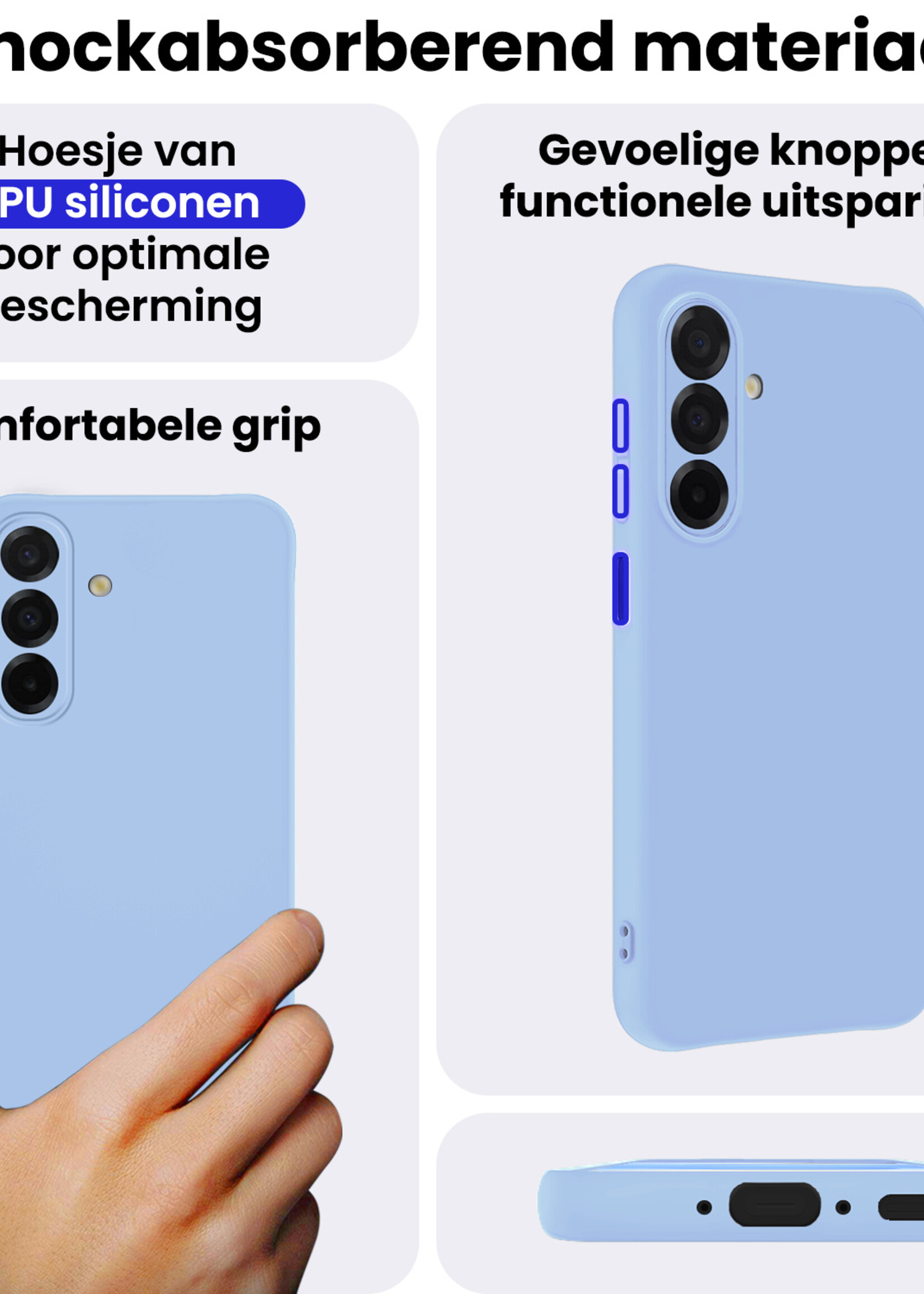 BTH BTH Samsung Galaxy A26 Hoesje Siliconen - Lichtblauw