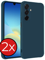 BTH BTH Samsung Galaxy A26 Hoesje Siliconen - Donkerblauw - 2 PACK