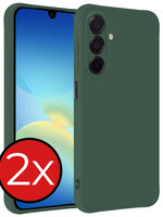 BTH BTH Samsung Galaxy A26 Hoesje Siliconen - Donkergroen - 2 PACK