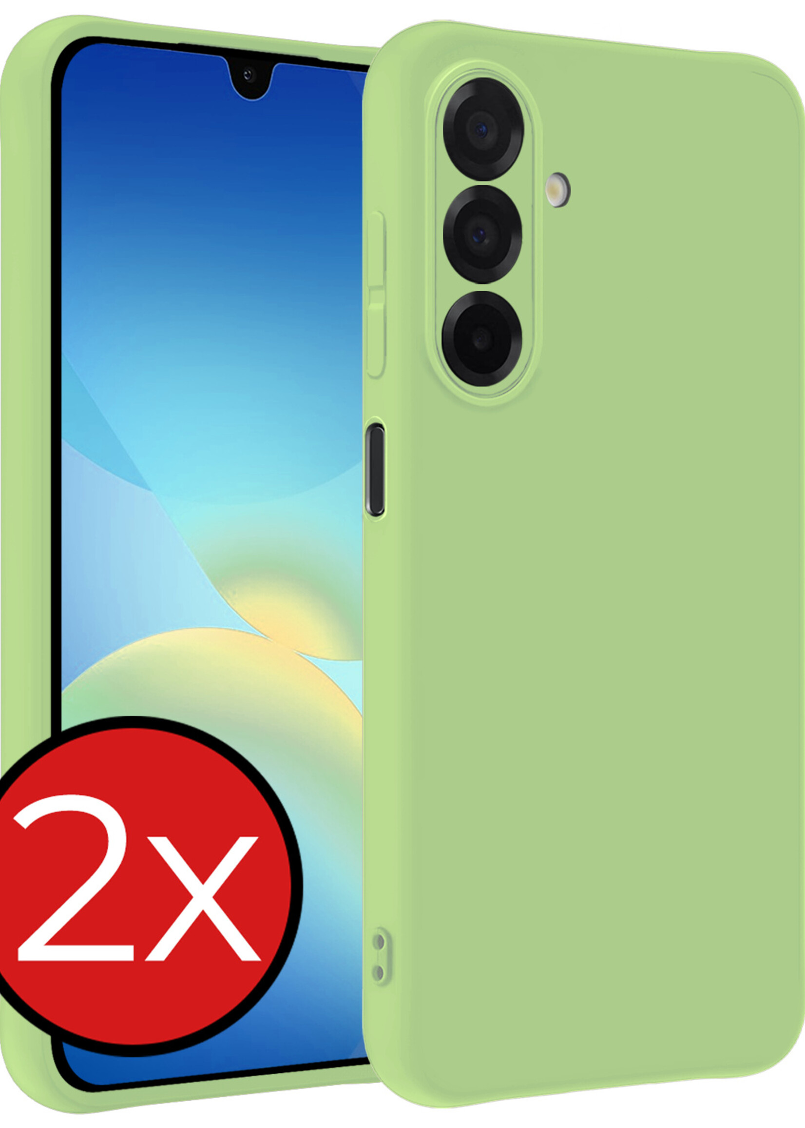BTH BTH Samsung Galaxy A26 Hoesje Siliconen - Groen - 2 PACK