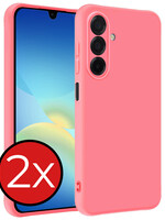 BTH BTH Samsung Galaxy A26 Hoesje Siliconen - Lichtroze - 2 PACK