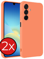BTH BTH Samsung Galaxy A26 Hoesje Siliconen - Perzik - 2 PACK