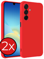 BTH BTH Samsung Galaxy A26 Hoesje Siliconen - Rood - 2 PACK