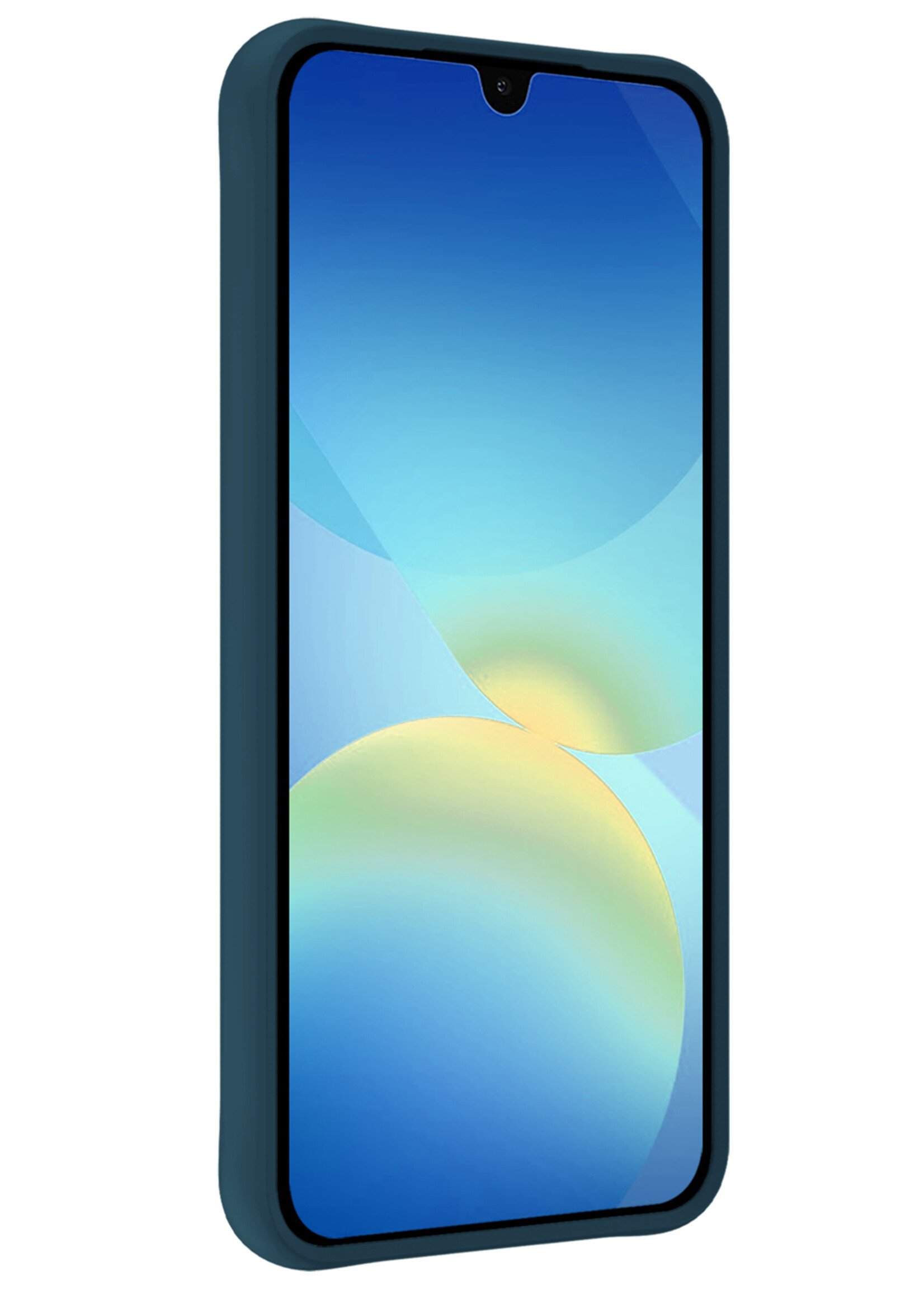 BTH BTH Samsung Galaxy A26 Hoesje Siliconen Met Screenprotector - Donkerblauw