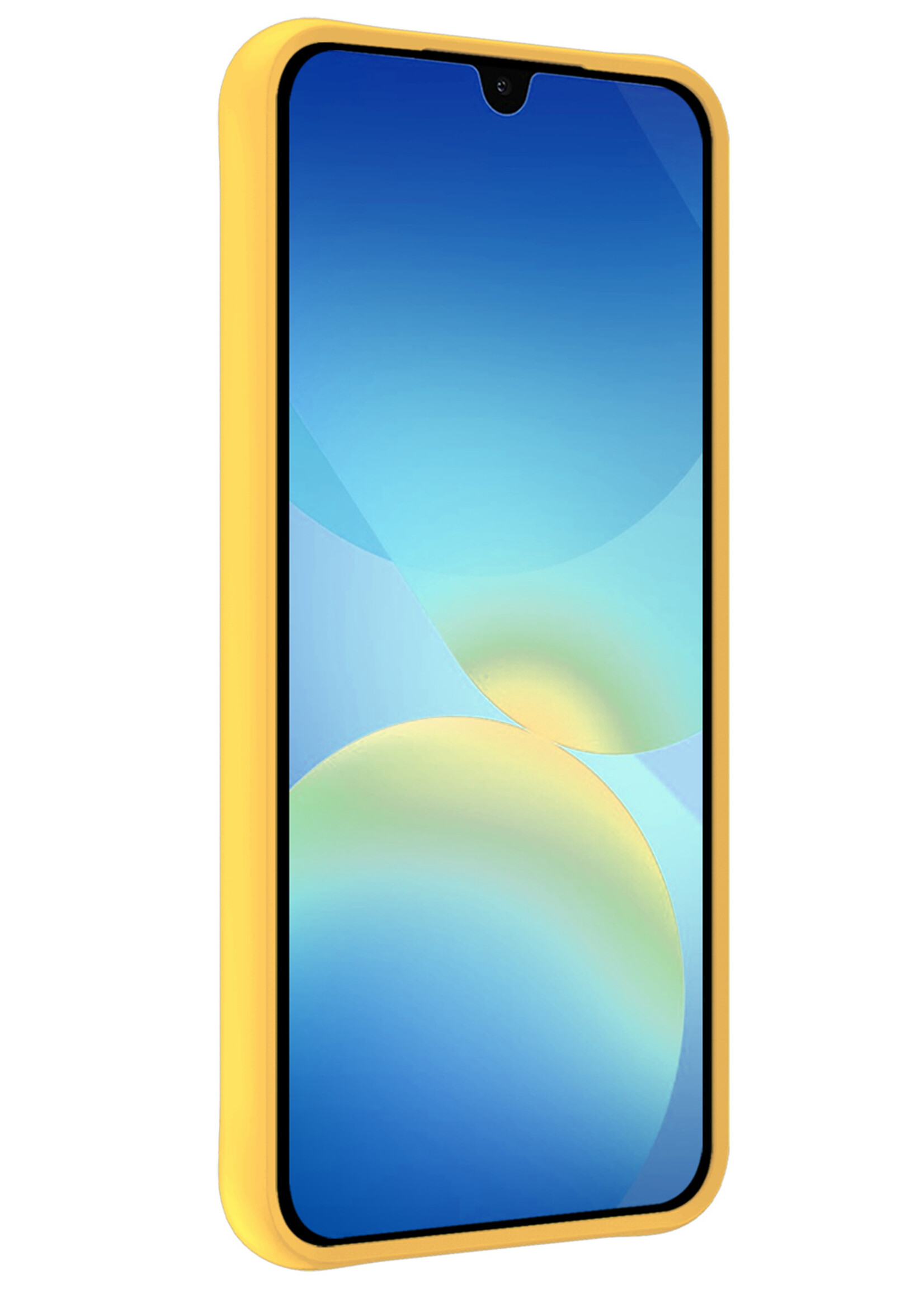 BTH BTH Samsung Galaxy A26 Hoesje Siliconen Met 2x Screenprotector - Geel
