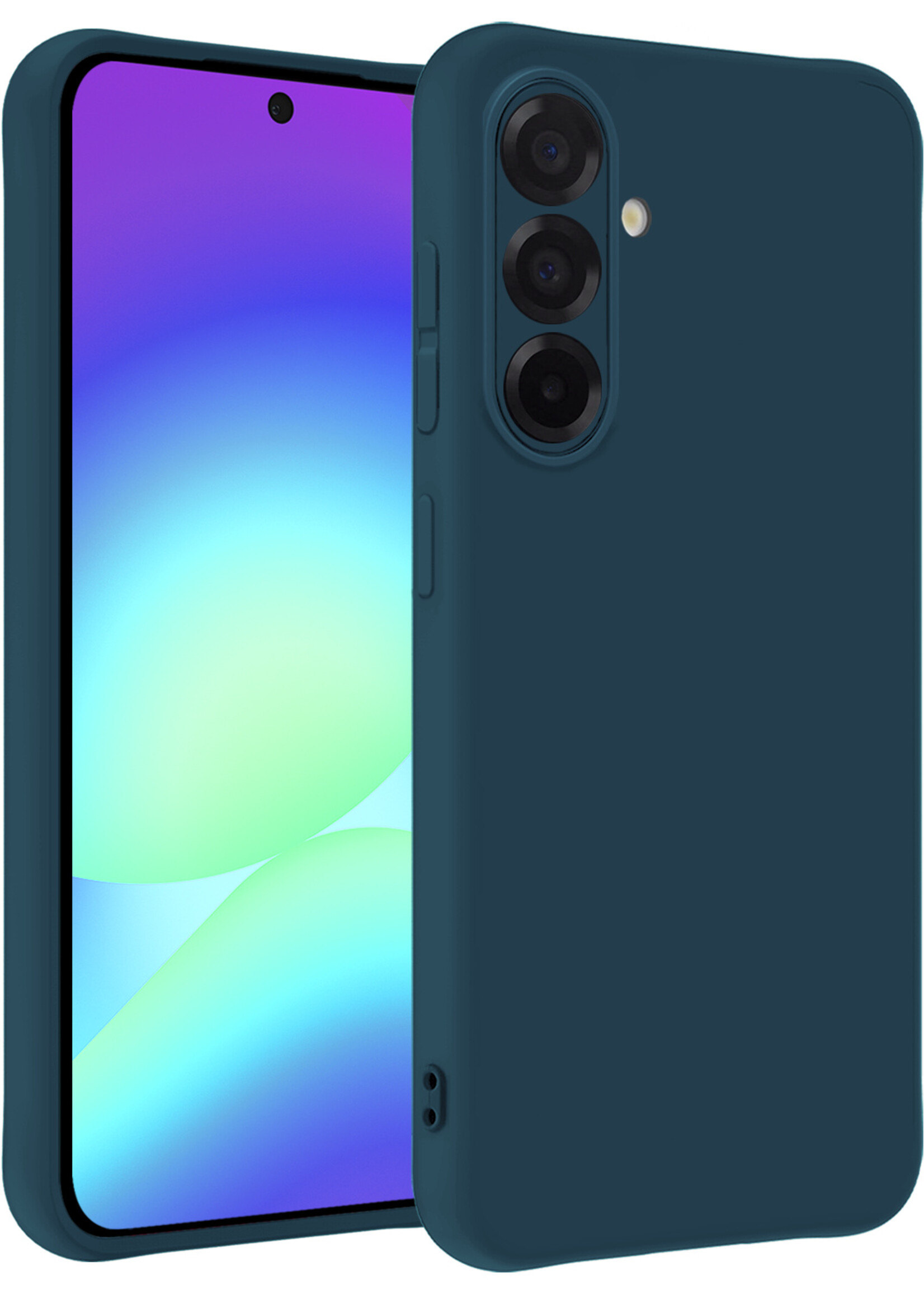 BTH BTH Samsung Galaxy A56 Hoesje Siliconen - Donkerblauw