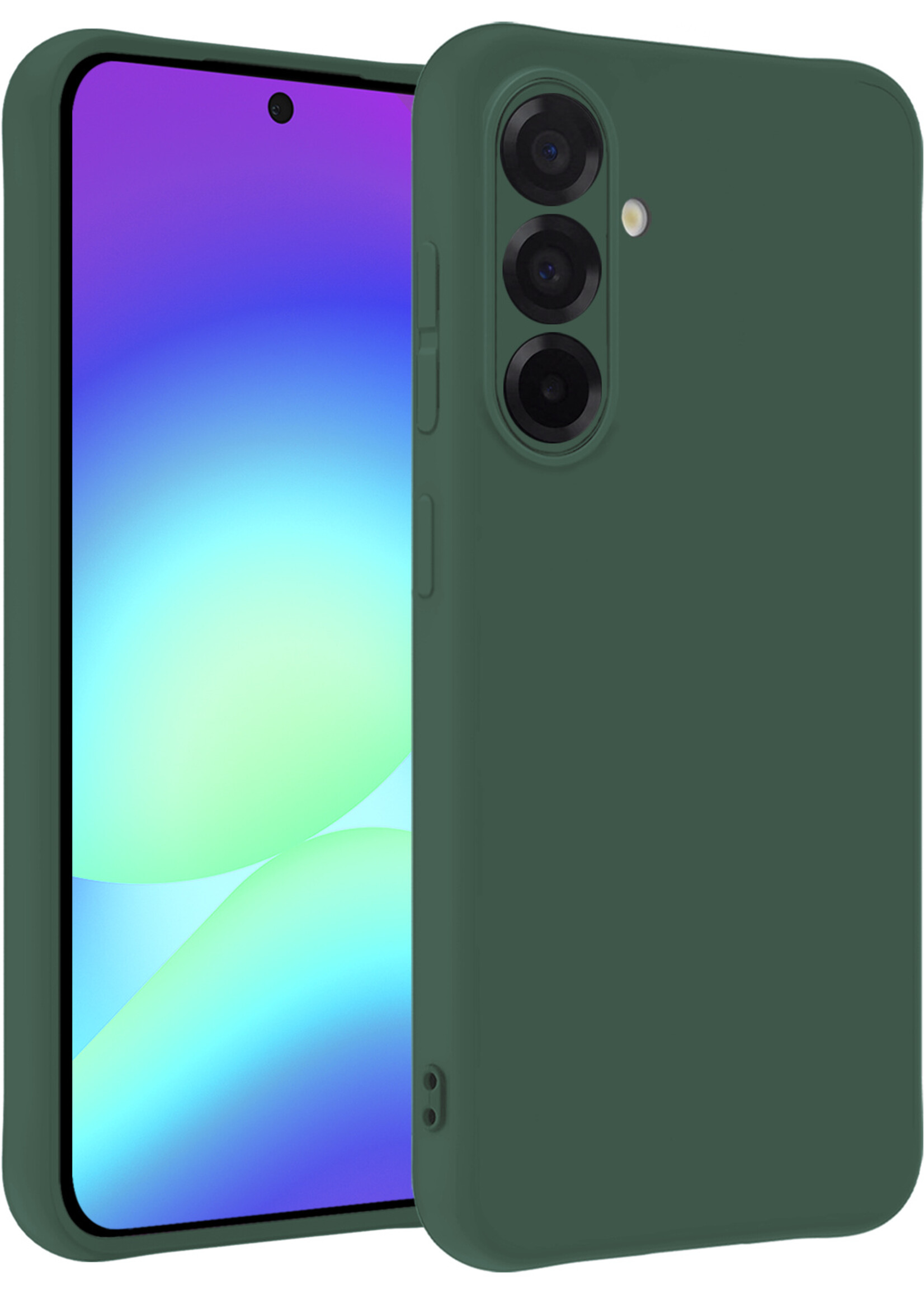 BTH BTH Samsung Galaxy A56 Hoesje Siliconen - Donkergroen