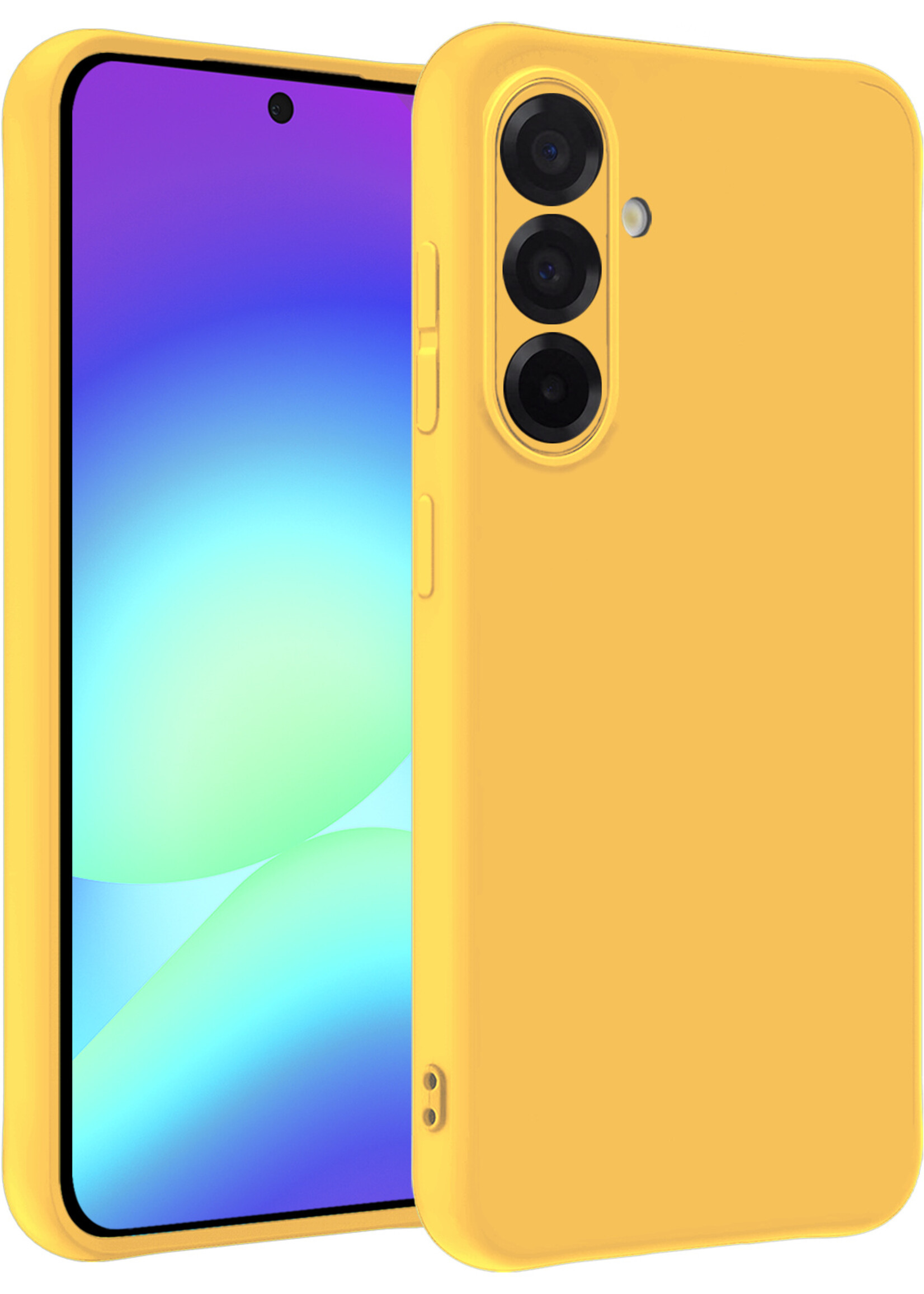 BTH BTH Samsung Galaxy A56 Hoesje Siliconen - Geel