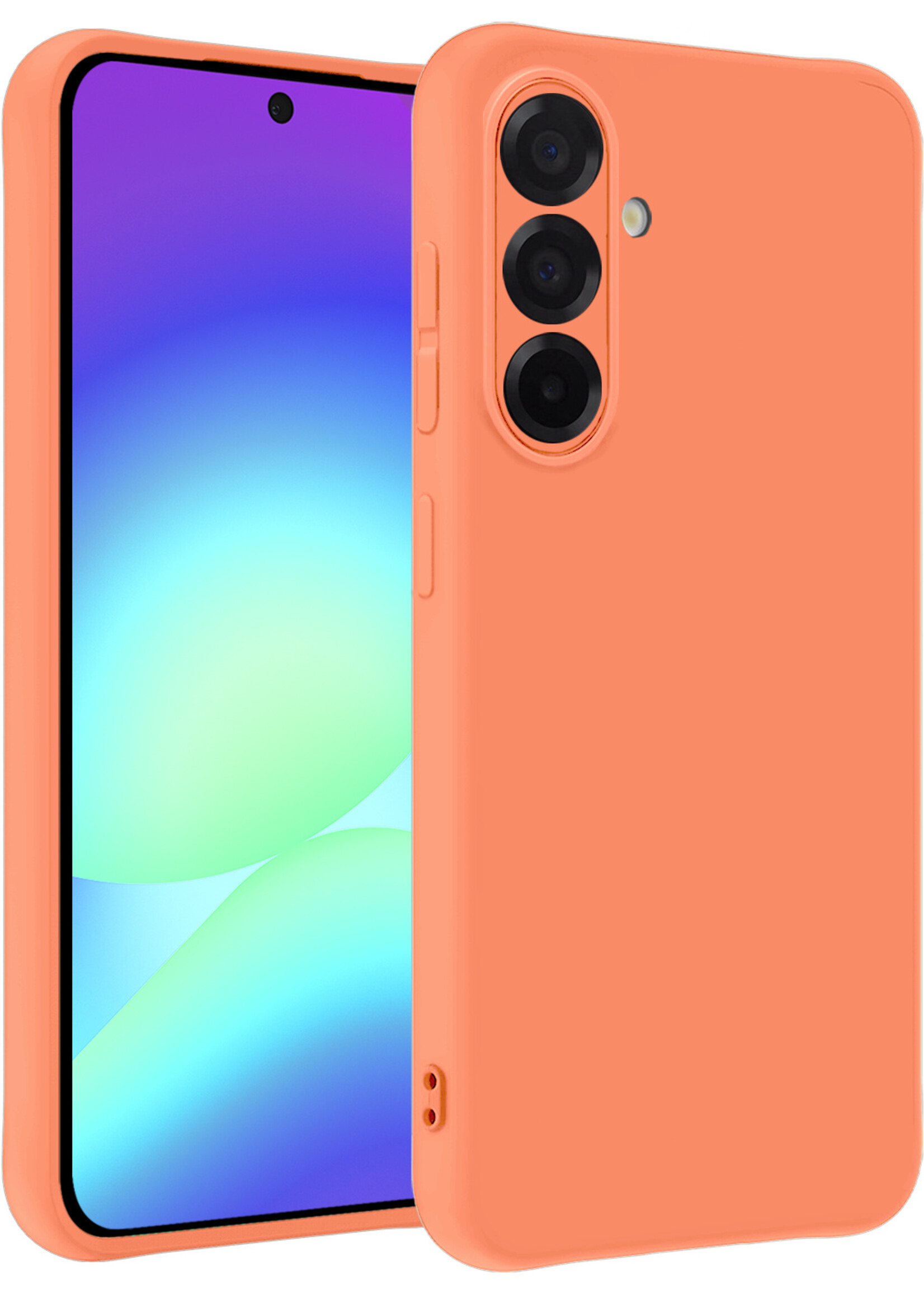 BTH BTH Samsung Galaxy A56 Hoesje Siliconen - Perzik