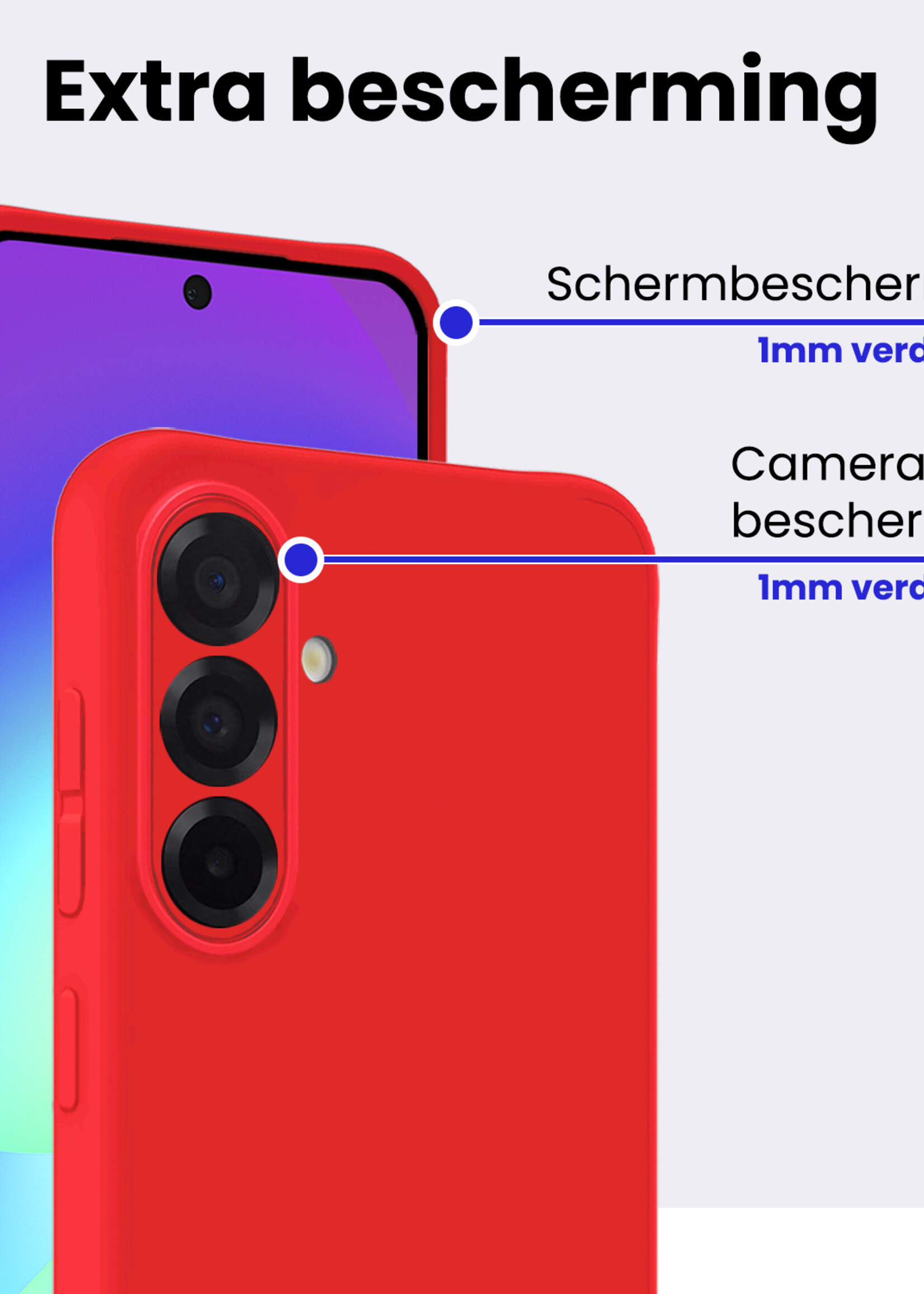 BTH BTH Samsung Galaxy A56 Hoesje Siliconen - Rood