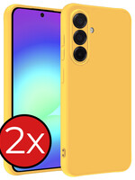 BTH BTH Samsung Galaxy A56 Hoesje Siliconen - Geel - 2 PACK