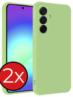 BTH BTH Samsung Galaxy A56 Hoesje Siliconen - Groen - 2 PACK