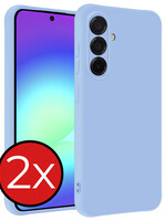 BTH BTH Samsung Galaxy A56 Hoesje Siliconen - Lichtblauw - 2 PACK
