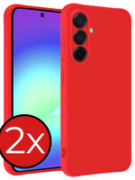 BTH BTH Samsung Galaxy A56 Hoesje Siliconen - Rood - 2 PACK