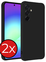 BTH BTH Samsung Galaxy A56 Hoesje Siliconen - Zwart - 2 PACK