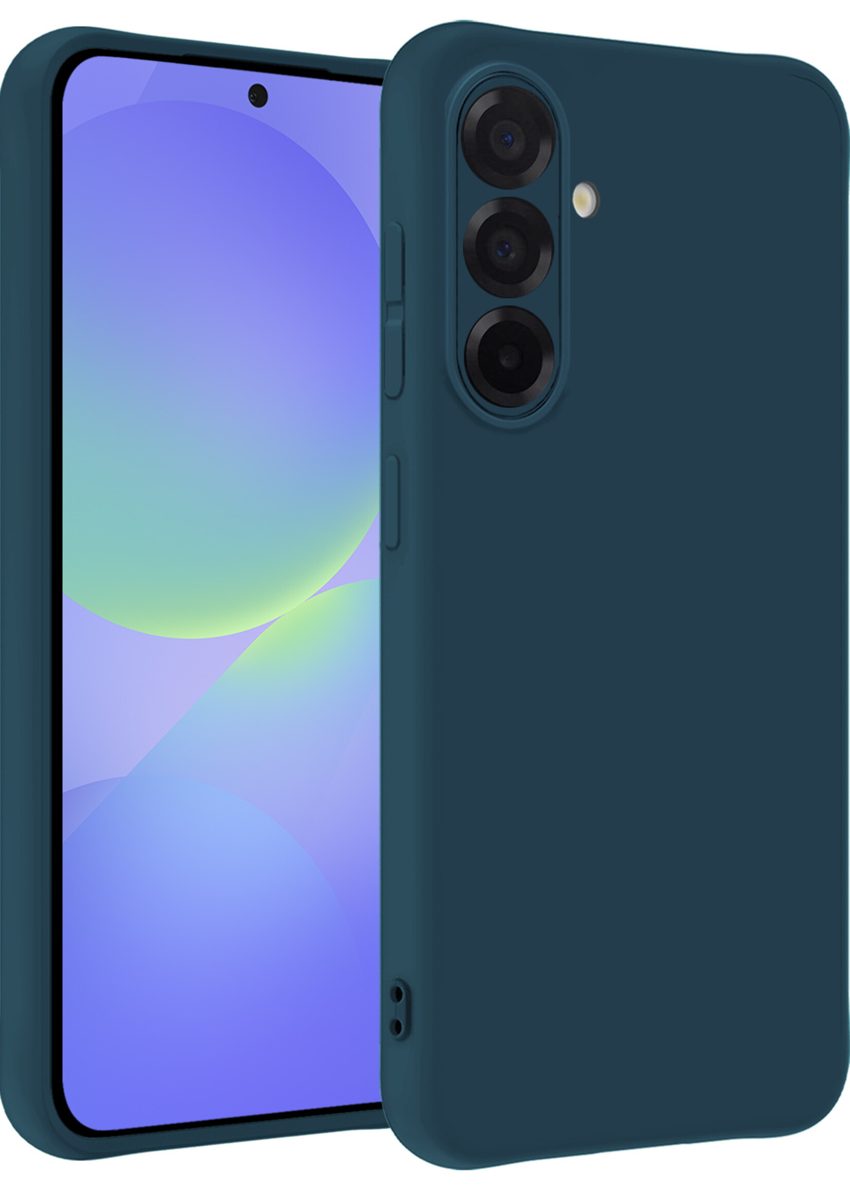 BTH BTH Samsung Galaxy A36 Hoesje Siliconen - Donkerblauw