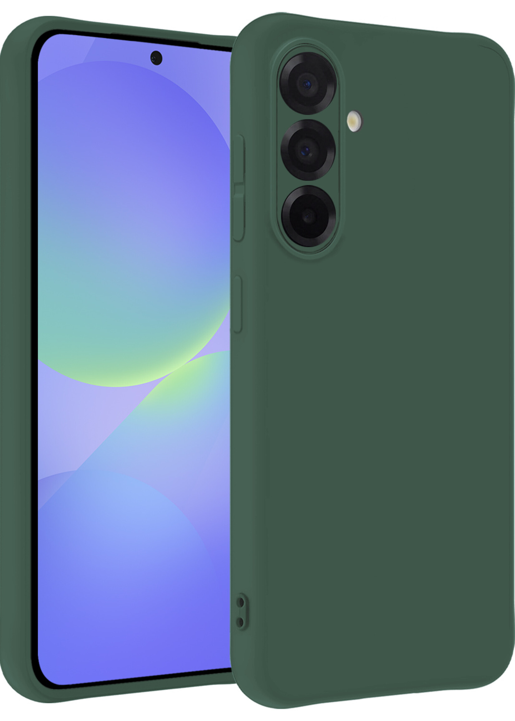BTH BTH Samsung Galaxy A36 Hoesje Siliconen - Donkergroen