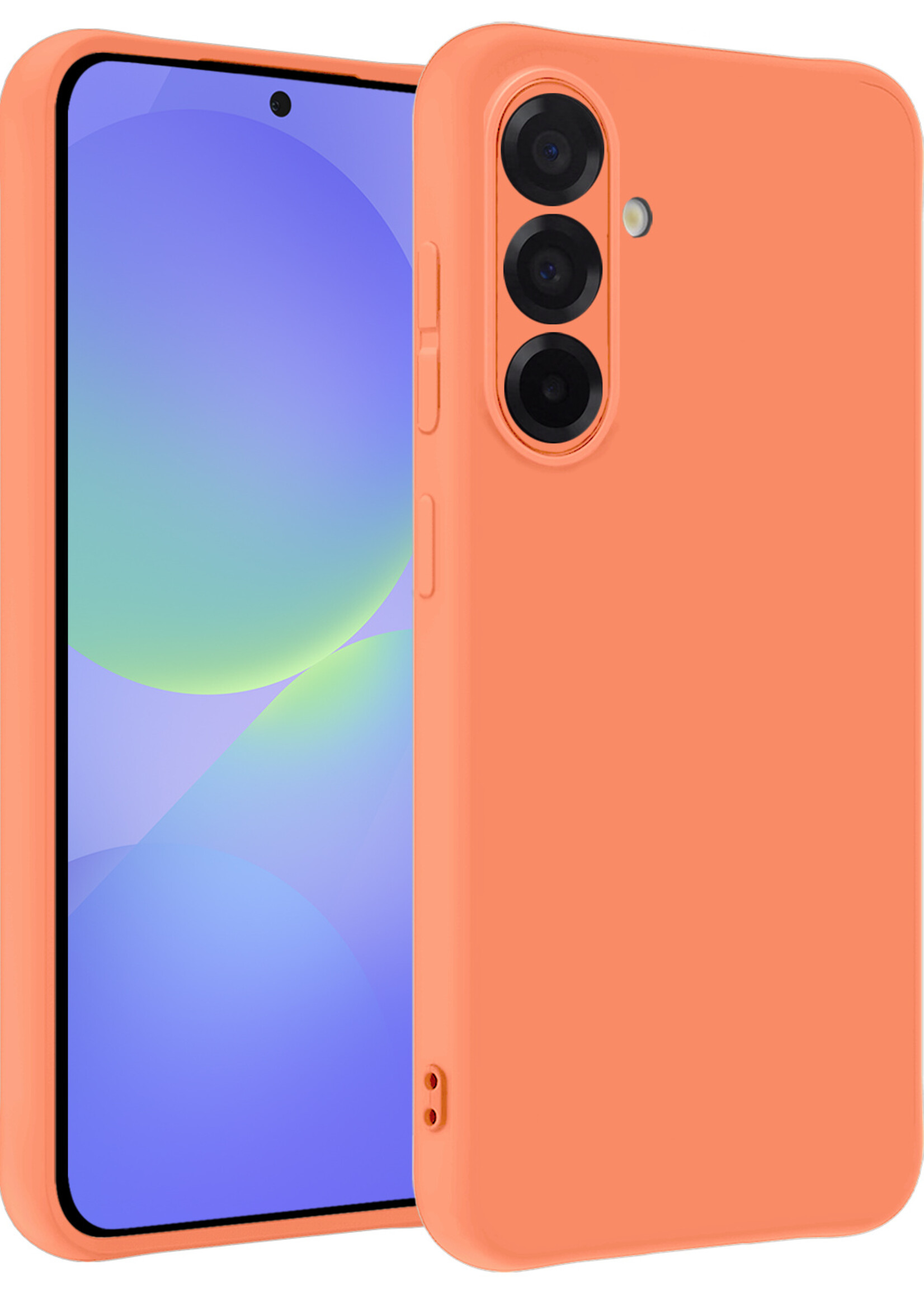 BTH BTH Samsung Galaxy A36 Hoesje Siliconen - Perzik