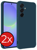 BTH BTH Samsung Galaxy A36 Hoesje Siliconen - Donkerblauw - 2 PACK