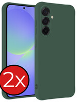 BTH BTH Samsung Galaxy A36 Hoesje Siliconen - Donkergroen - 2 PACK