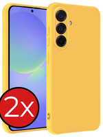 BTH BTH Samsung Galaxy A36 Hoesje Siliconen - Geel - 2 PACK