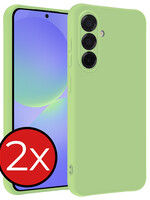 BTH BTH Samsung Galaxy A36 Hoesje Siliconen - Groen - 2 PACK