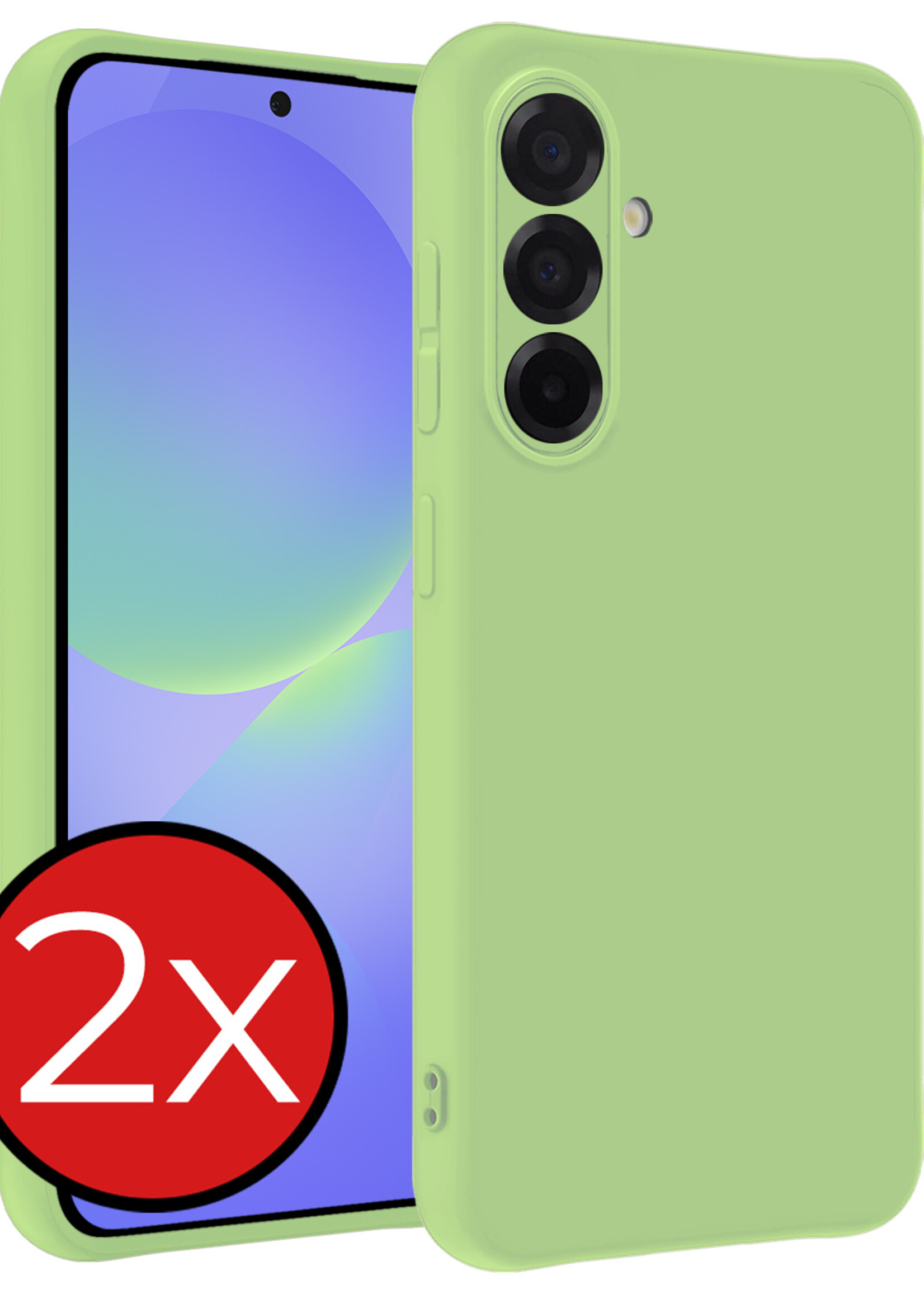 BTH BTH Samsung Galaxy A36 Hoesje Siliconen - Groen - 2 PACK