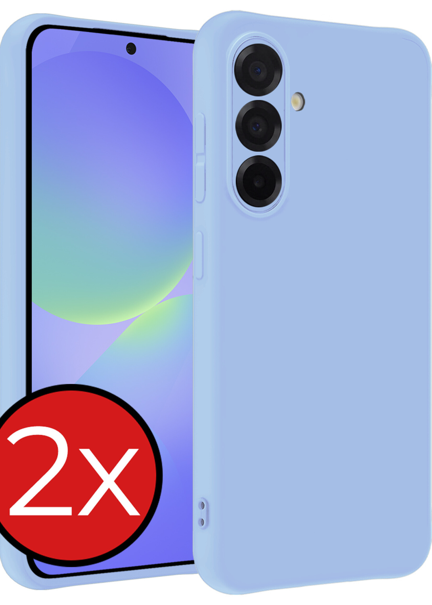 BTH BTH Samsung Galaxy A36 Hoesje Siliconen - Lichtblauw - 2 PACK