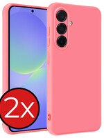 BTH BTH Samsung Galaxy A36 Hoesje Siliconen - Lichtroze - 2 PACK