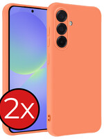BTH BTH Samsung Galaxy A36 Hoesje Siliconen - Perzik - 2 PACK