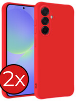 BTH BTH Samsung Galaxy A36 Hoesje Siliconen - Rood - 2 PACK