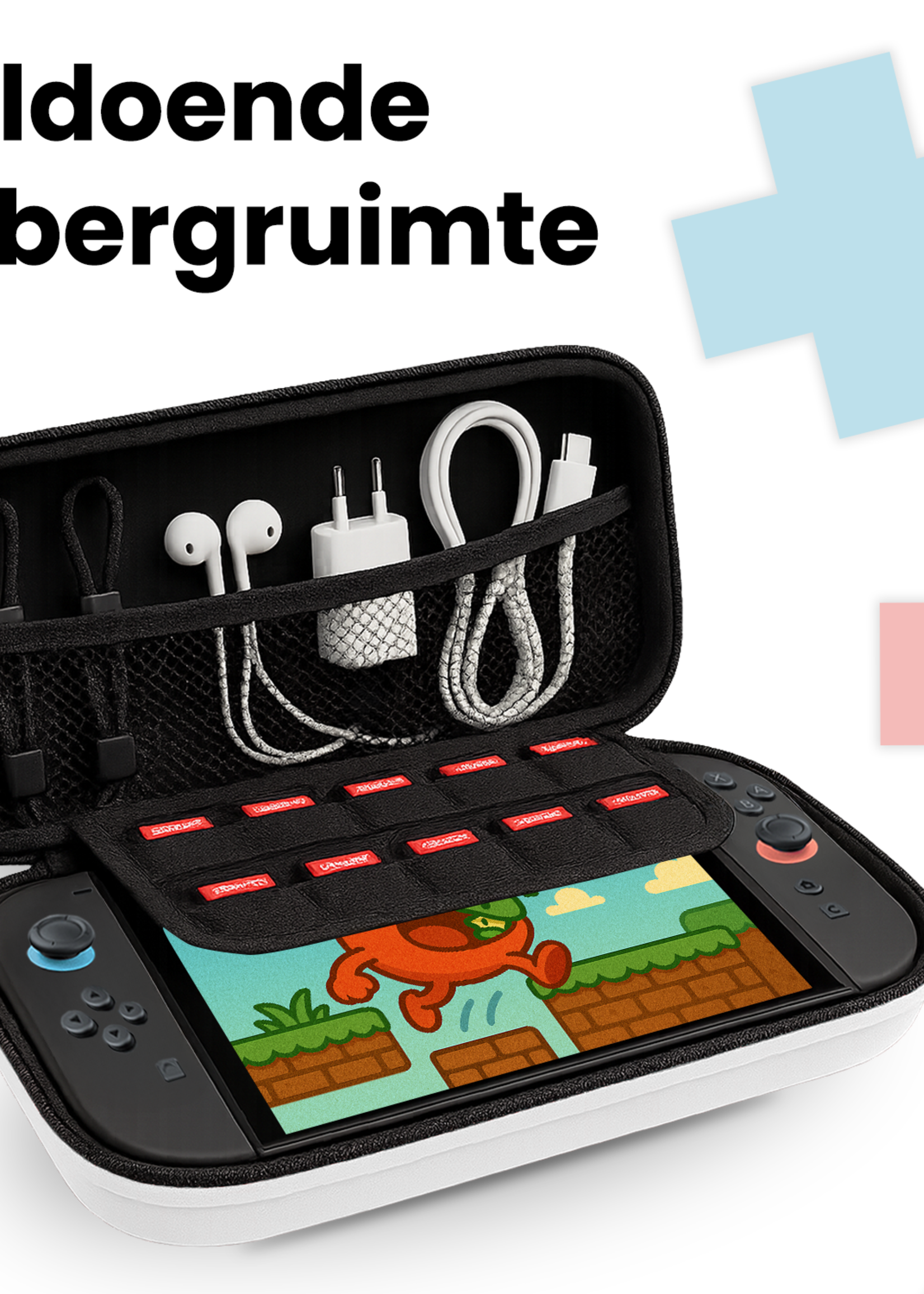 BTH BTH Nintendo Switch 2 Hoesje Met Screenprotector - Wit