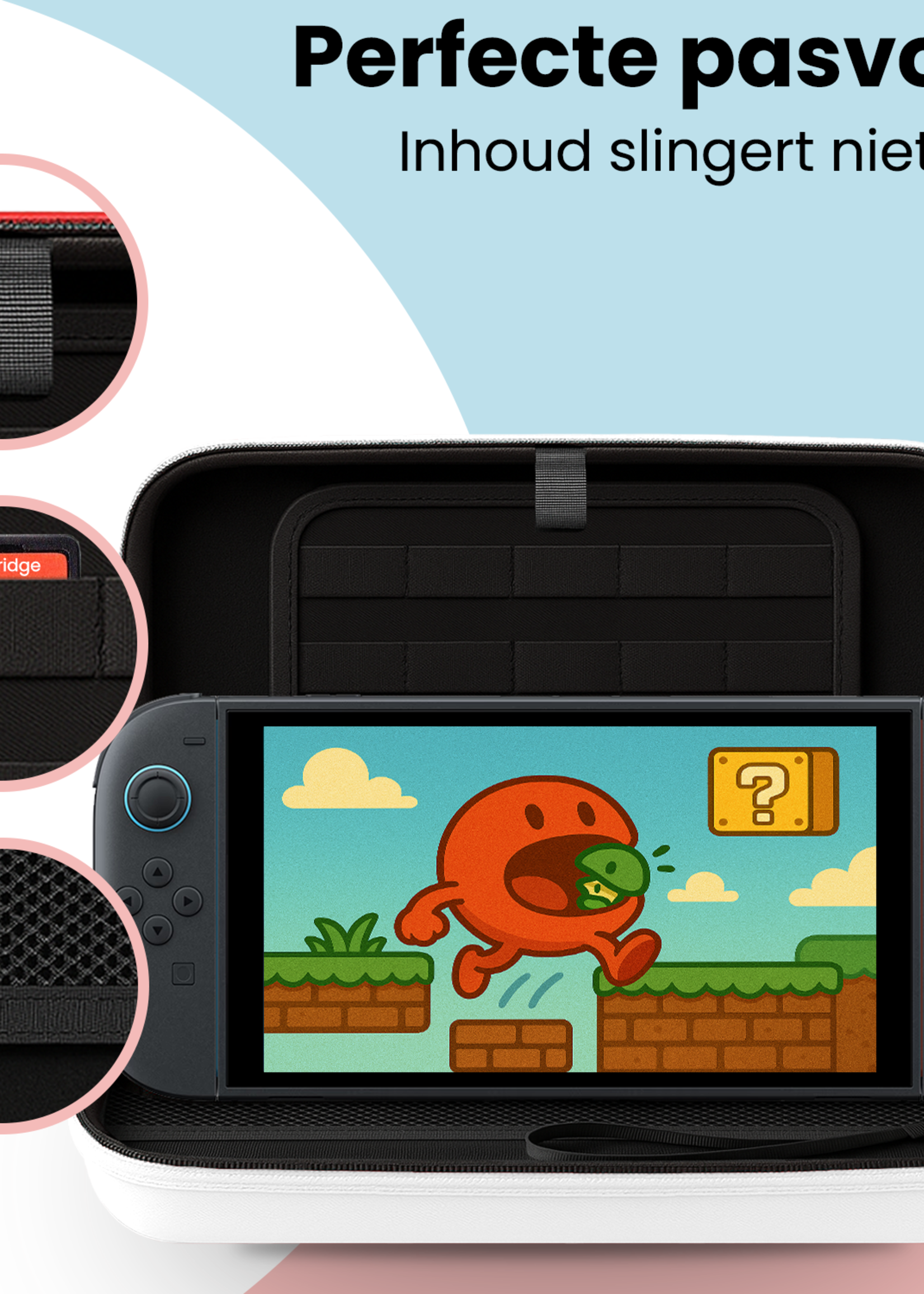 BTH BTH Nintendo Switch 2 Hoesje Met Screenprotector - Wit